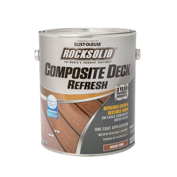 Rust-Oleum RockSolid Cedar Water-Based Deck Refresh 1 gal 350058